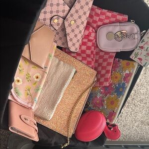 Floral and Glitter Wallet Collection, unbranded